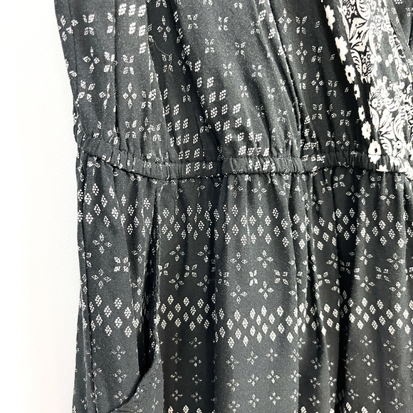 Mossimo Supply Co. Black & White Patterned Romper - Picture 5 of 7